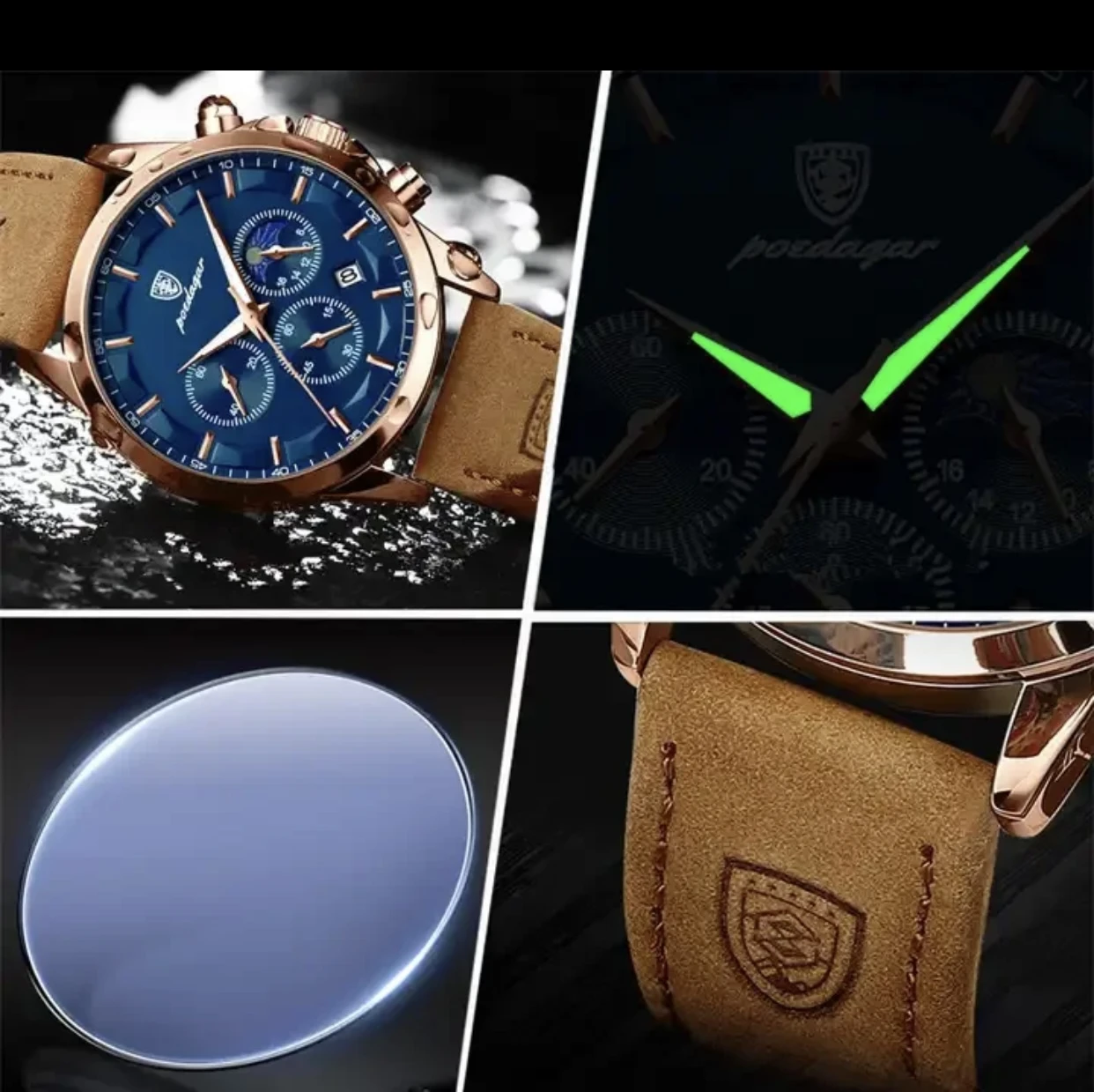 Montre POEDAGAR Cuir